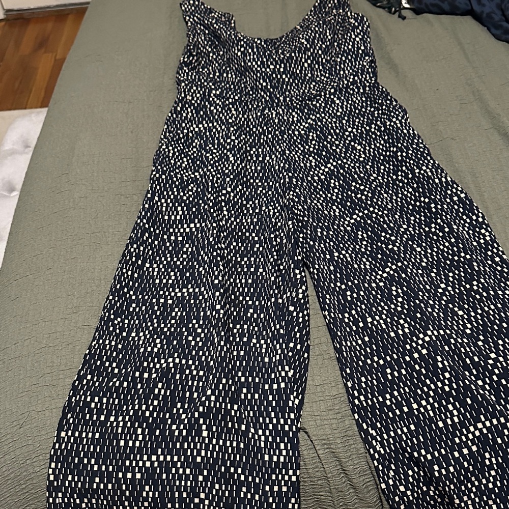 Elegant navy and cream Jumpsuit